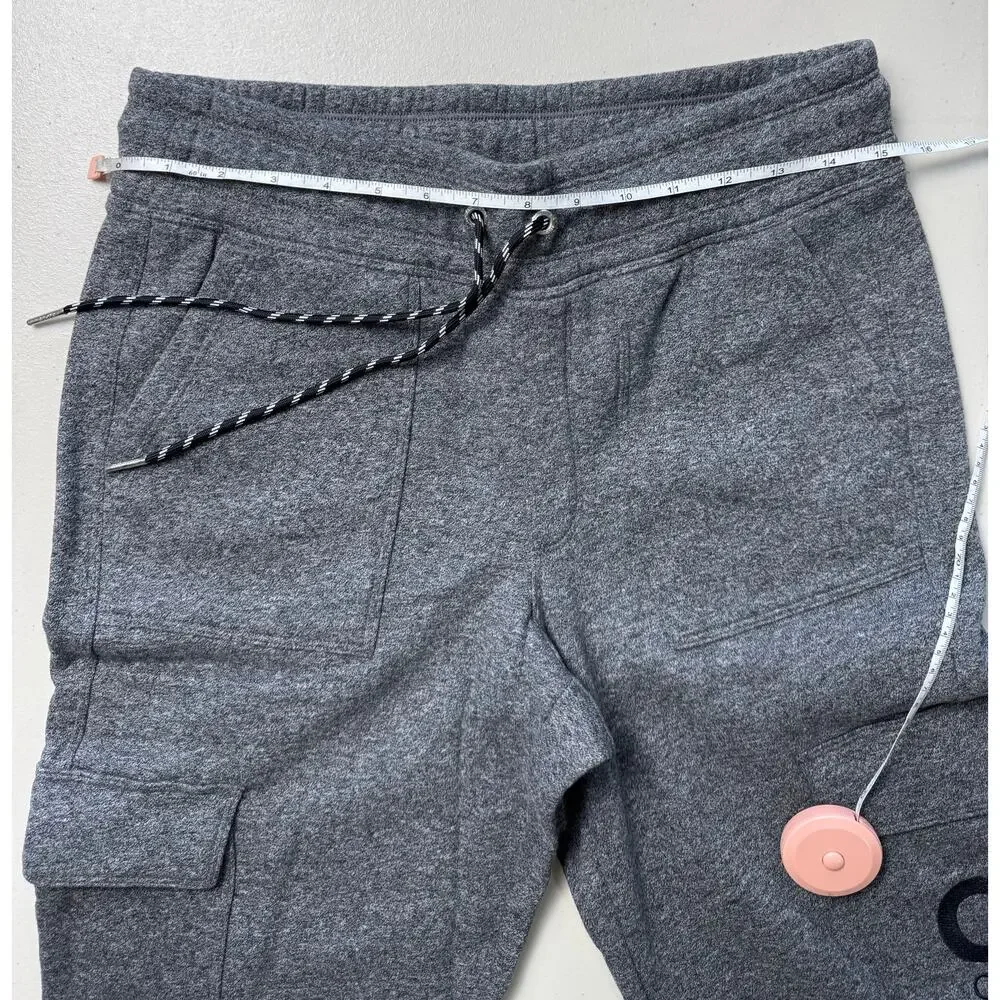 Calvin Klein Women's Active Embroidered-Logo Cargo Pants BLK HEATHER NWT SIZE S - Picture 9 of 10